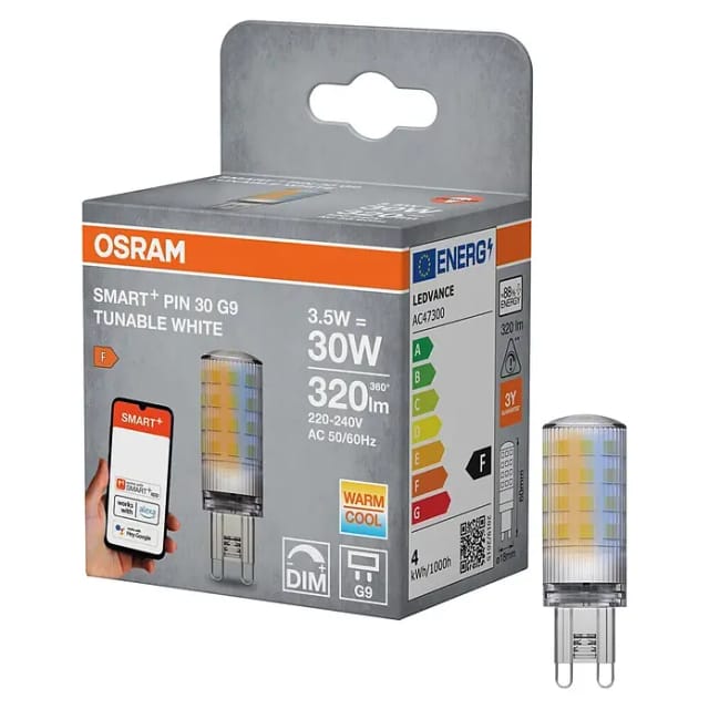 OSRAM SMART+ Smart Home G9 Leuchtmittel, WLAN, 3,5W, Tunable White, G9, 230V