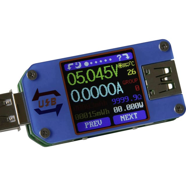 JOY‑IT JT‑UM25C USB Messgerät, Bluetooth Strom und Spannungsmessung