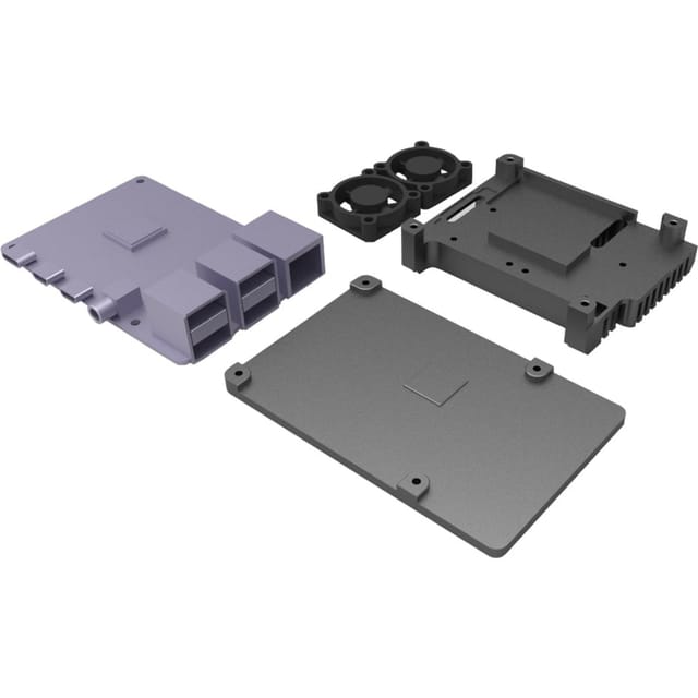 Joy-IT-SBC-Gehäuse Armor Case Block Active für Raspberry Pi 4, inkl aktiver Kühler, schwarz