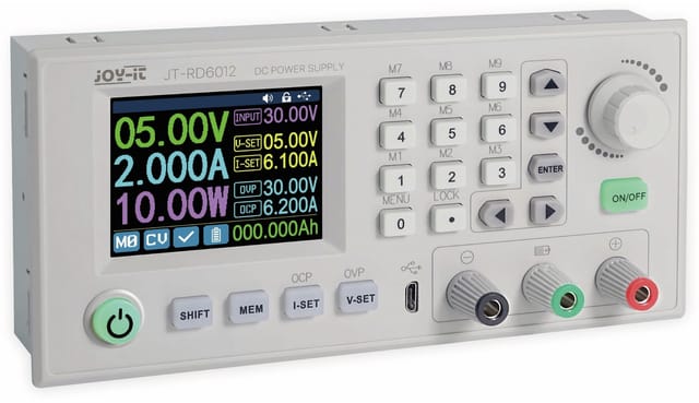 Joy-IT Programmierbares Labornetzteil JT-RD6012 , 0-60 V/0-12 A, max. 720 W