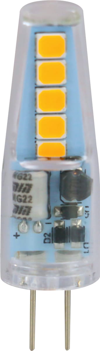 Blulaxa 1-W-G4-LED-Lampe, T11, Stiftsockellampe, 100 lm, 3000 K, warmweiß, 300°, 12 V AC/DC