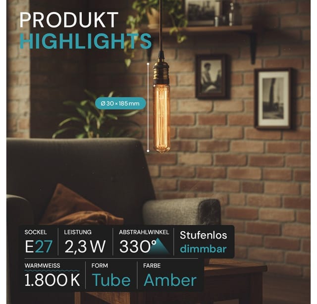 LUXULA LED Filament Leuchtmittel VINTAGE, LX100172