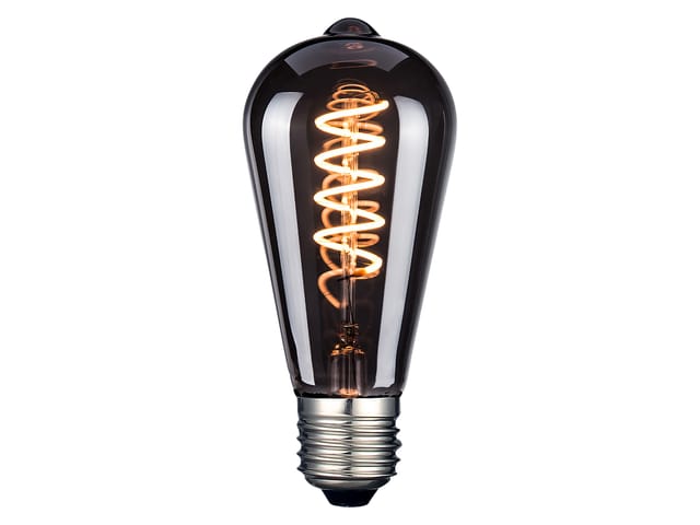 LUXULA LED Filament Leuchtmittel, SPIRAL, Pear, E27, 4W, 40lm, 1800K, dimmbar
