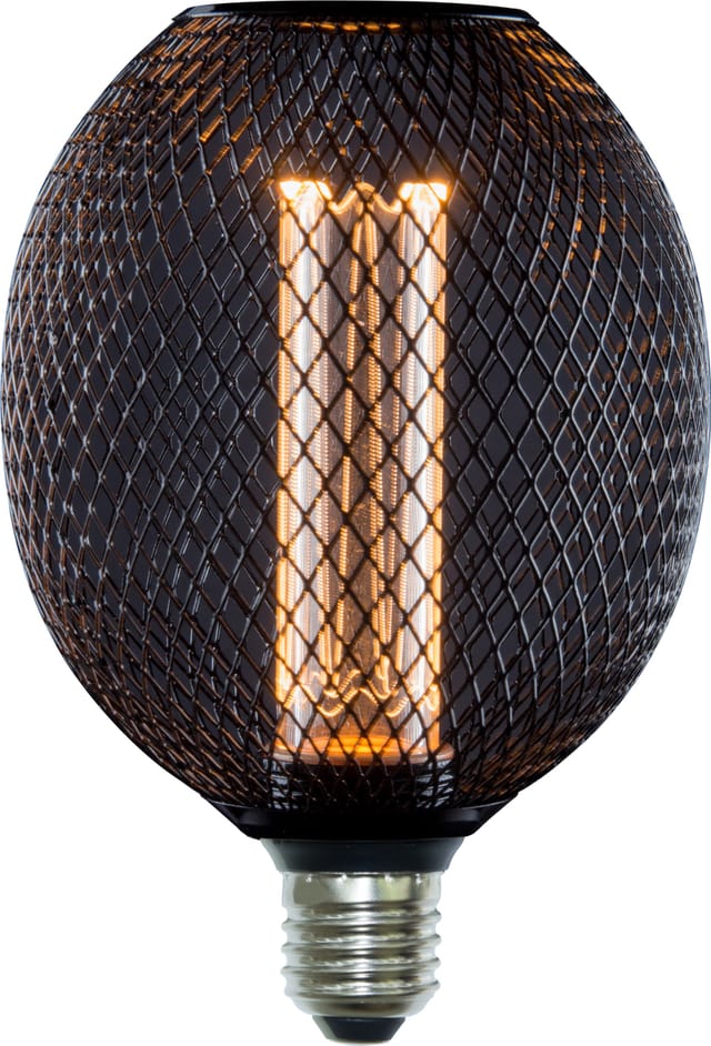 ENOVALITE LED Filament Leuchtmittel, TUBE MESH, Smoke, E27, 3.5W, 120lm, 1800K, dimmbar