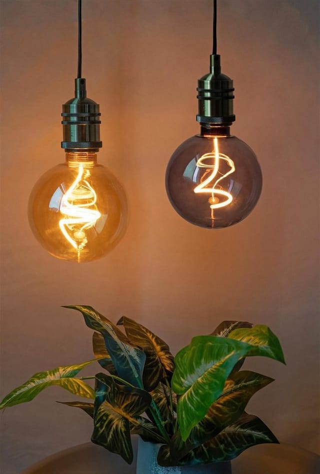 ENOVALITE LED Filament Leuchtmittel, YARN GLOBE, Amber, E27, 4.9W, 200lm, 1800K, dimmbar