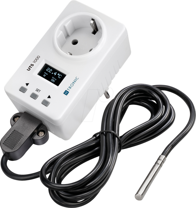 H-Tronic Universal-Temperaturschalter UTS 1000 inkl. Sensor, Länge 2 m, 2-adrig, Silikonkabel