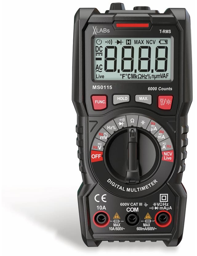 VA-LABs TrueRMS Digital-Multimeter MS0115, 6.000 Counts