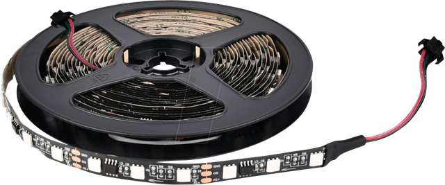 ENOVALITE 5-m-LED-Streifen WS2812B-kompatibel, 10 W, 5 V DC, RGB, 2 W/m, 60 LED/m, IP20