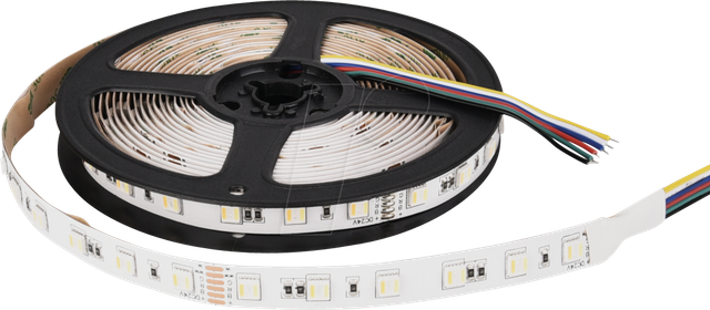 ENOVALITE 5-m-LED-Streifen, 19 W, 24 V DC, RGB+CCT (Tunable White), 3,8 W/m, 340 lm/m, 60 LED/m, IP20