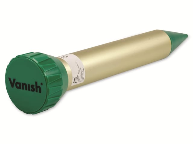 Vanish Maulwurfvertreiber MVT-1, Vibration, max. 1250 m² Wirkungsbereich, Batteriebetrieb, IP55