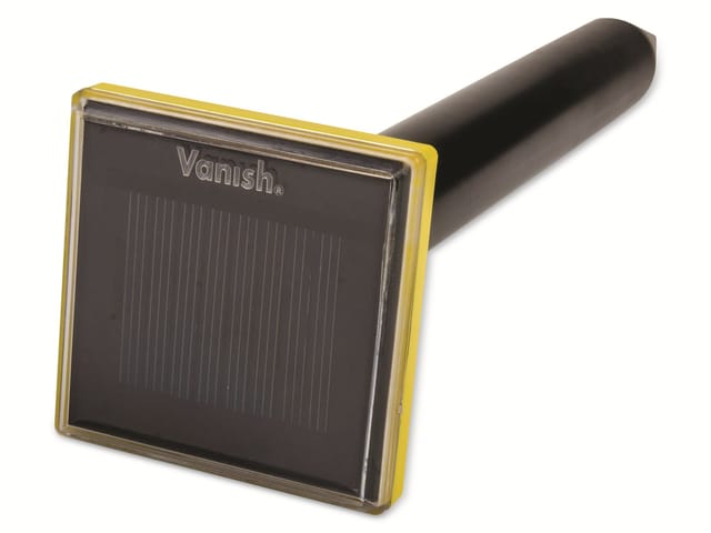 Vanish Solar-Maulwurfvertreiber MVT-2, Schallimpuls, max. 700 m² Wirkungsbereich, Solarbetrieb, IP65