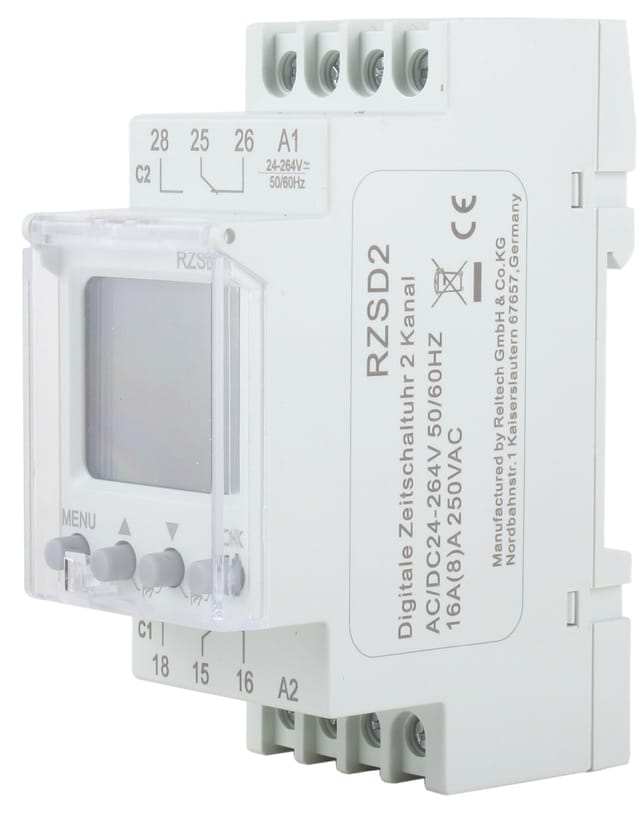 RELTECH Digitale Zeitschaltuhr RZSD2