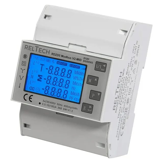 RELTECH Drehstomzähler RDZD5-MID, 100A, MODbus