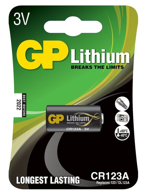 GP Lithium Pro Batterie CR123A 3V, 1 Stück