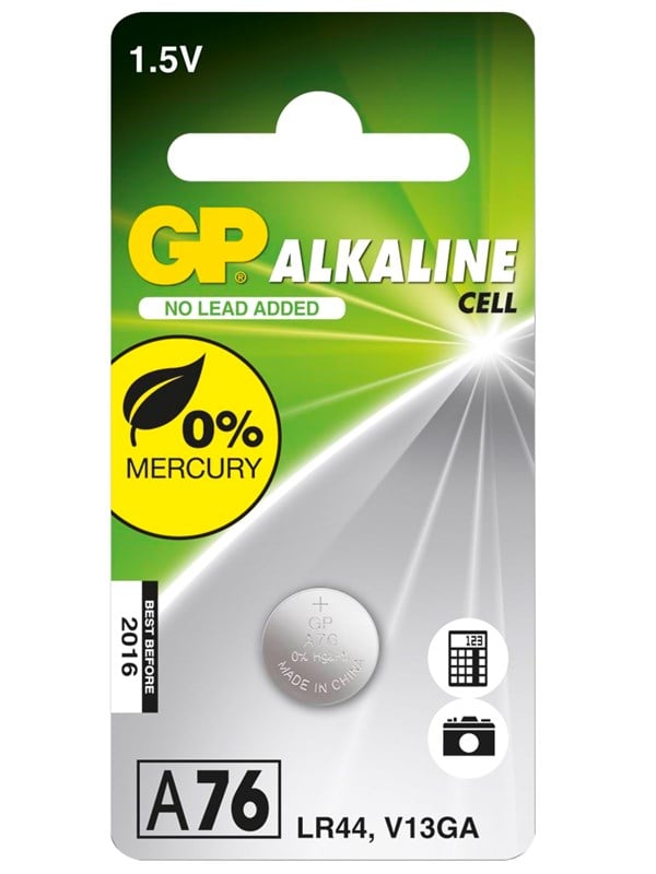 GP Alkaline Knopfzelle 76A, 1,5V, 1 Stück