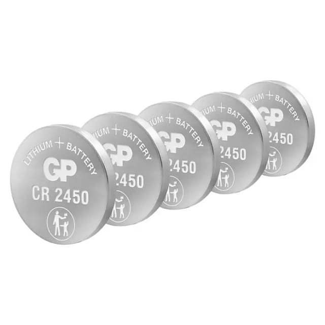 GP Lithium CR2450 Knopfzelle, 3V, 5 Stück