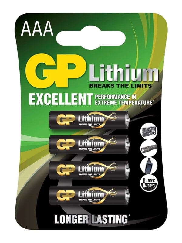 AAA Batterie GP Lithium 1,5V 4 Stück