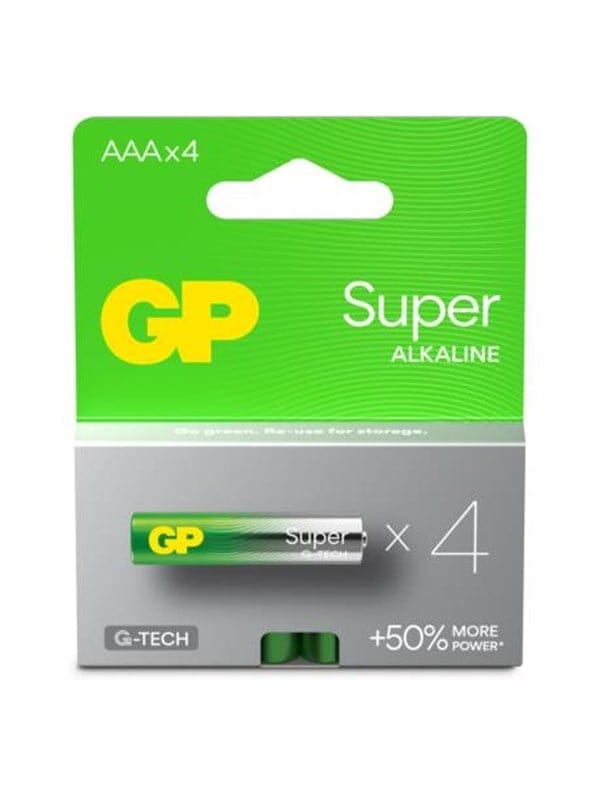 GP Super Alkaline AAA Micro Batterie 1,5V, 4 Stück