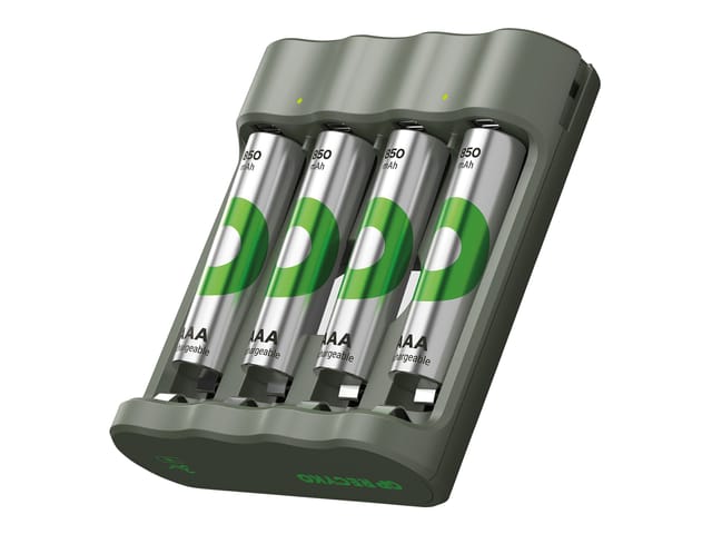 GP USB-Ladegerät B441 Micro (AAA) und Mignon (AA), inkl., 4 x RECYKO AAA 850 mAh