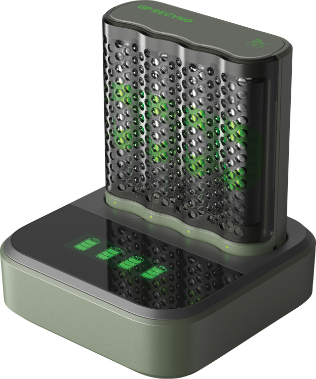 GP USB-Ladegerät M452 Micro (AAA) und Mignon (AA), inkl. 4 x RECYKO AA 2600 mAh, mit Dockingstation D451