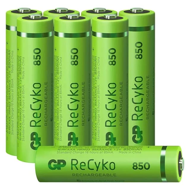 GP AAA Akku NiMH 850 mAh RECYKO, 1,2V, 8 Stück