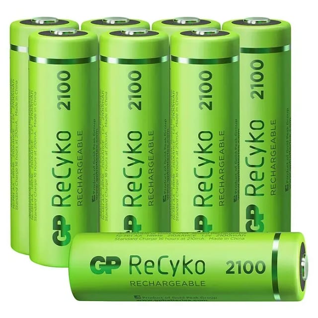 AA Akku GP NiMH 2100 mAh RECYKO 1,2V 8 Stück