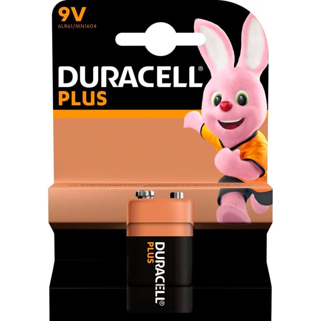 Duracell Plus Alkaline-Batterie 9 V/6LR61, 9 V
