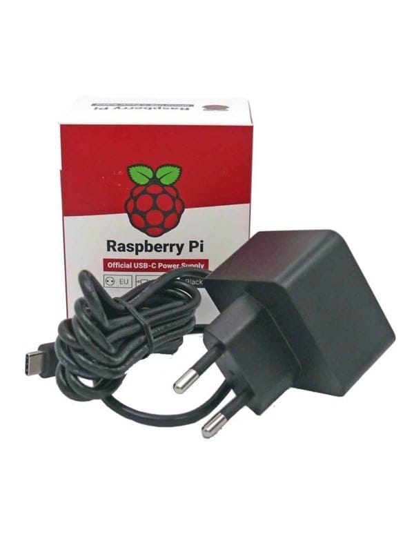 Raspberry Pi 4 USB-Netzteil Typ C, 5,1V 3A, 1,5 m Kabel, schwarz