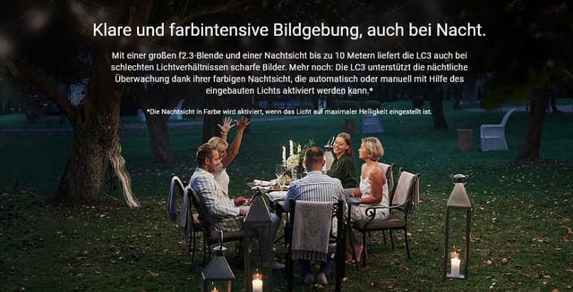 EZVIZ WLAN-Überwachungskamera LC3 mit integrierter LED-Leuchte, App, 2K-Auflösung, 700 lm, IP65
