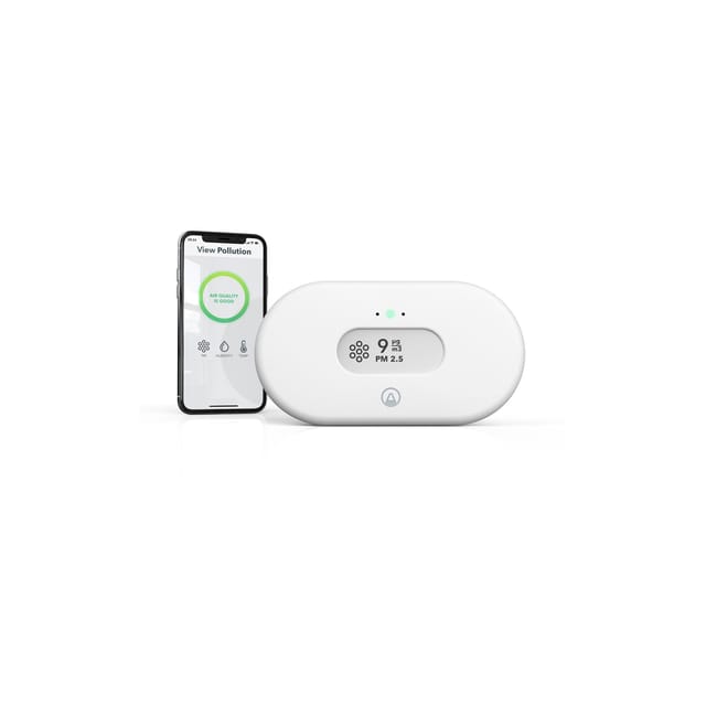 Airthings Luftgütemonitor View Pollution, Feinstaub-Messgerät PM2.5, E-Paper-Display, App, IFTTT