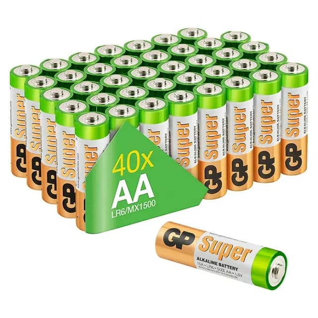 GP Super Alkaline AA Mignon Batterie 1,5V, 40 Stück
