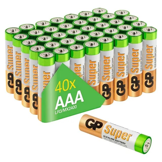 GP Super Alkaline AAA Micro Batterie 1,5V, 40 Stück