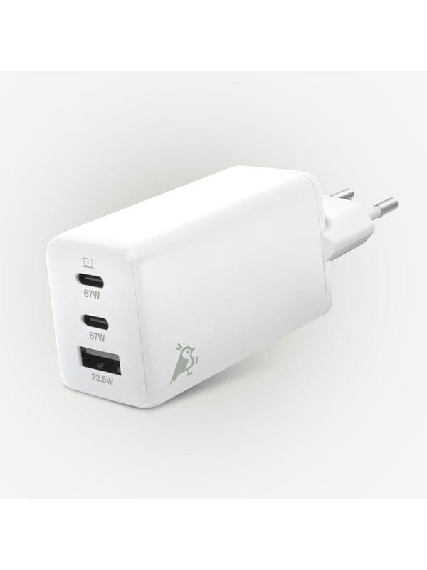 Aqiila Chargebird W3 Ladeadapter, 65 W, 2x USB-C, 1x USB-A, Weiß