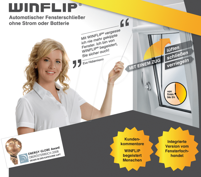 Winflip automatischer Fensterschließer