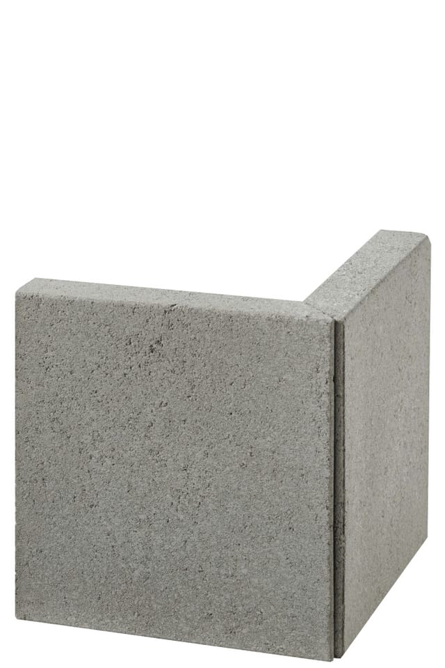 Winkel-Eckstein Grau 40 cm x 40 cm x 40 cm
