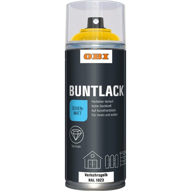 OBI Buntlack Spray RAL 1023 Verkehrsgelb seidenmatt 400 ml