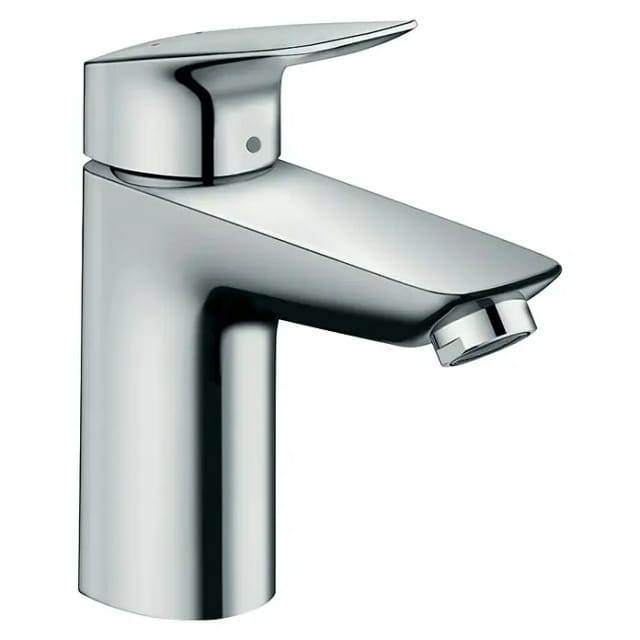 hansgrohe Waschtischarmatur Logis 100 Wasserhahn Bad mit Zugstangenablauf Chrom