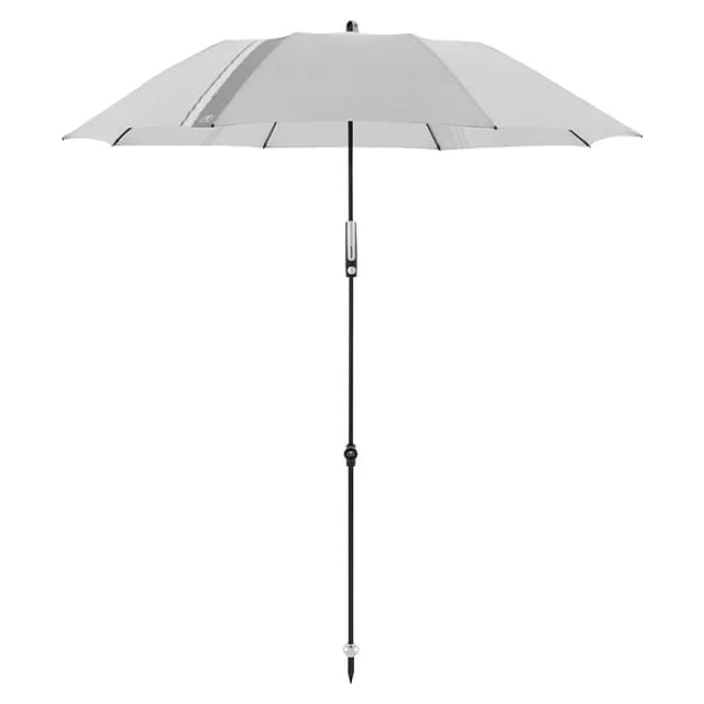 Doppler Marktschirm Expert Ø 156 cm Hellgrau mit Handöffner