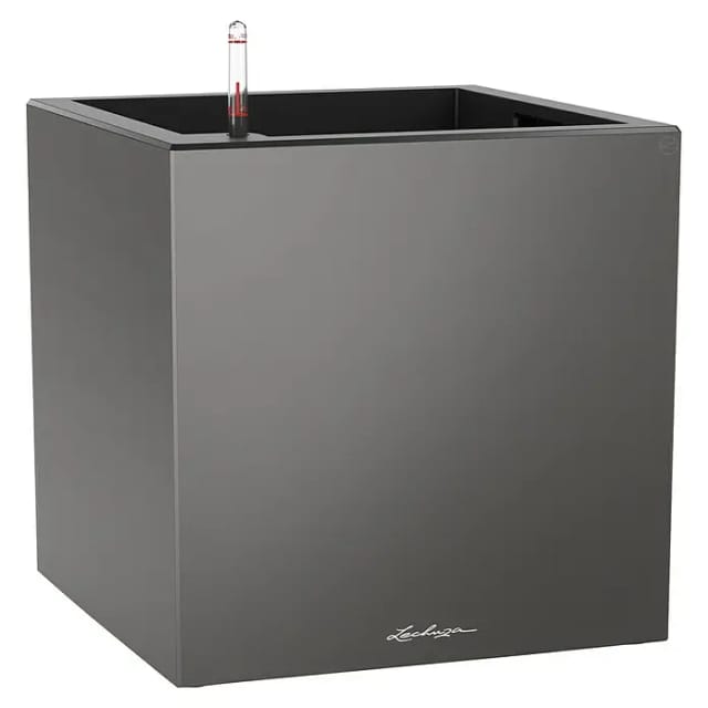 Lechuza® Pflanzgefäß Canto Premium,ow 40 Athrazit Metallic 40 cm x 40 cm