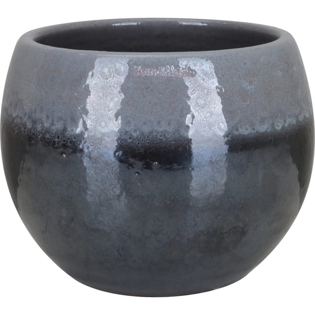 A.H.G. Übertopf Luxa Keramik Ø 15 cm x 13 cm Anthrazit Glasiert