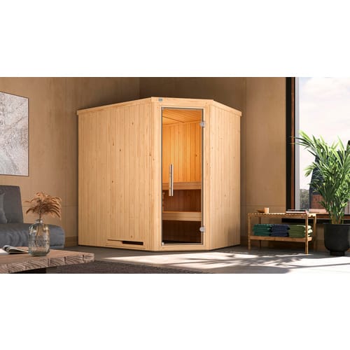 Weka Elementsauna Varberg 1 Sparset 4,5 kW BioS Glastür