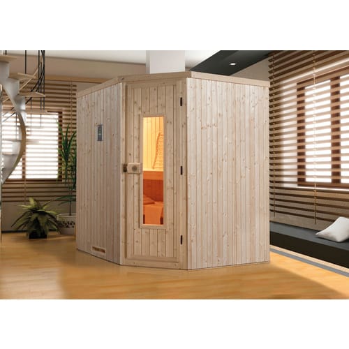 Weka Element-Ecksauna Varberg 2 Sparset 7,5 kW OS Holztür