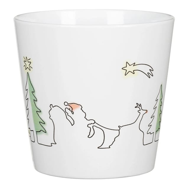 Scheurich Übertopf Santas Ride Ø 16 cm x 15 cm Weiß