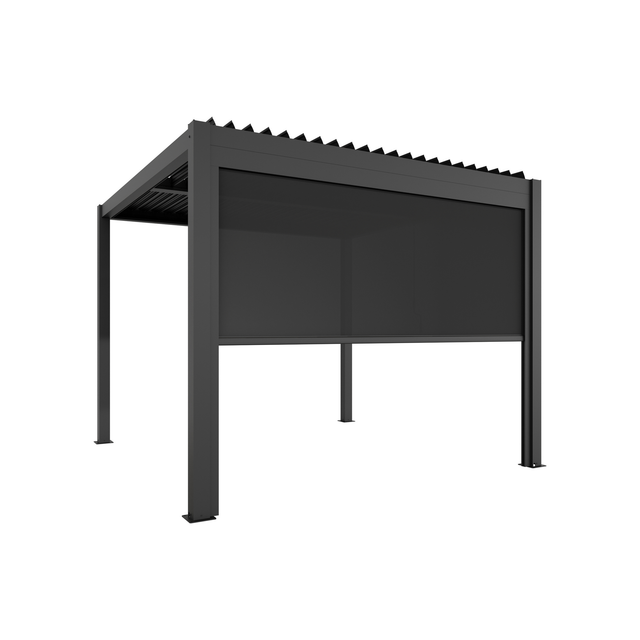 Ximax Seitenmarkise Aluminium Pergola Elektrisch 300 cm Dunkelgrau