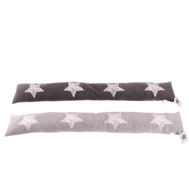 Zugluftstopper Polyester mit Sternen 90 cm x 15 cm