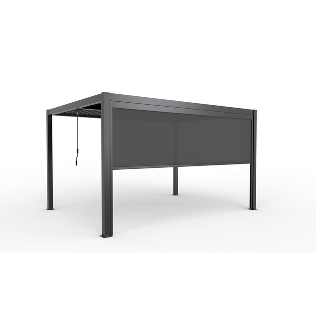 Ximax Seitenmarkise Aluminium Pergola Elektrisch 400 cm Dunkelgrau