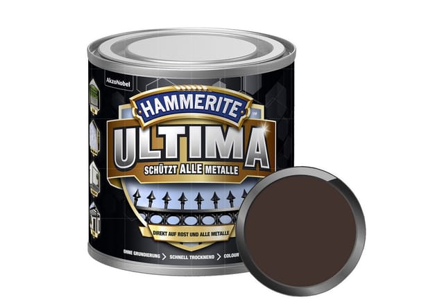 Hammerite Ultima Premium Metall-Schutzlack glänzend Schokoladenbraun 250 ml
