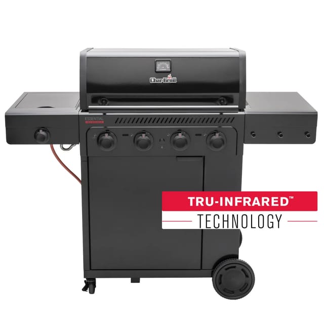 Char-Broil Gasgrill Essential 4 G mit Seitenbrenner und Tru-Infrared Technology