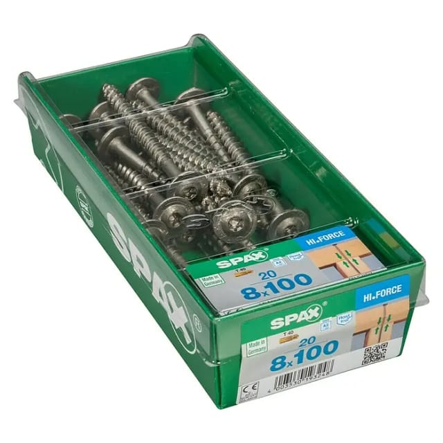 Spax Tellerkopf Holzschraube T-Star plus-Antrieb Ø 8 mm x 100 mm 20 Stück