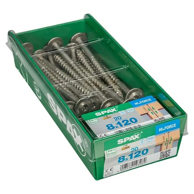 Spax Tellerkopf Holzschraube T-Star plus-Antrieb Ø 8 mm x 120 mm 20 Stück